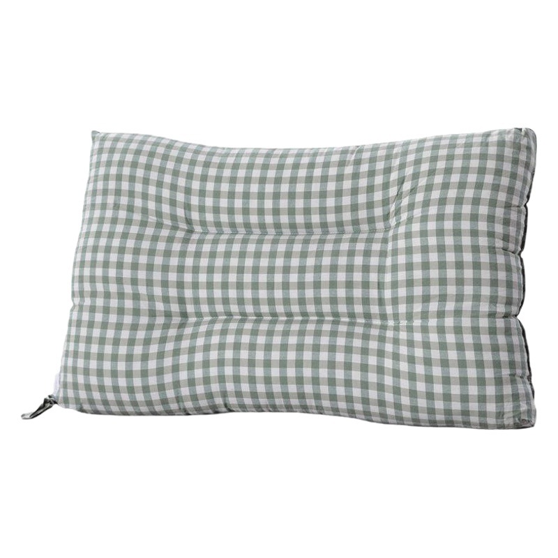 Strict selection of Shenzhen direct wholesale pillow core cotton yarn-dyed plaid washed pillow holiday staff gift pillow generation