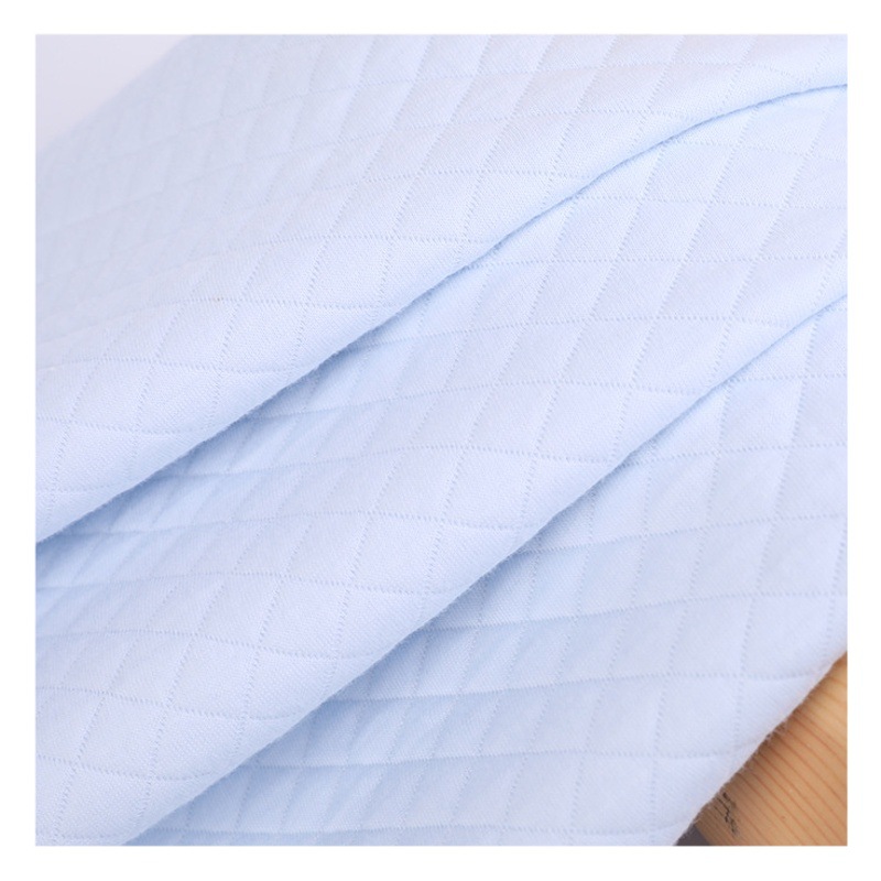 Two-sided Cotton Large Diamond Lattice Jacquard Air Layer Three-layer Quilted Fabric Air Cotton Moon Suit Knitted Fabric