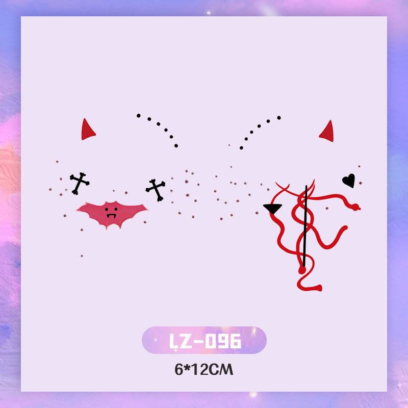 Picture of New Year's Day girl cute face makeup New year new year Creative face stickers love blush cute makeup stickers tattoo stickers