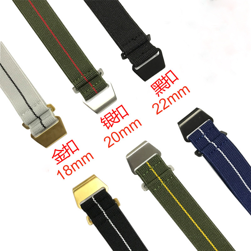 New Handmade Retro Elastic Elastic Sport Nylon Parachute Strap 18 20 22mm Cross Border Hot Selling Accessories