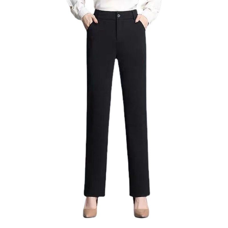 Suit Pants Women's High Waist Slimming Black Straight Trousers Spring and Autumn Women's Professional Trousers Women's Trousers Women's Trousers