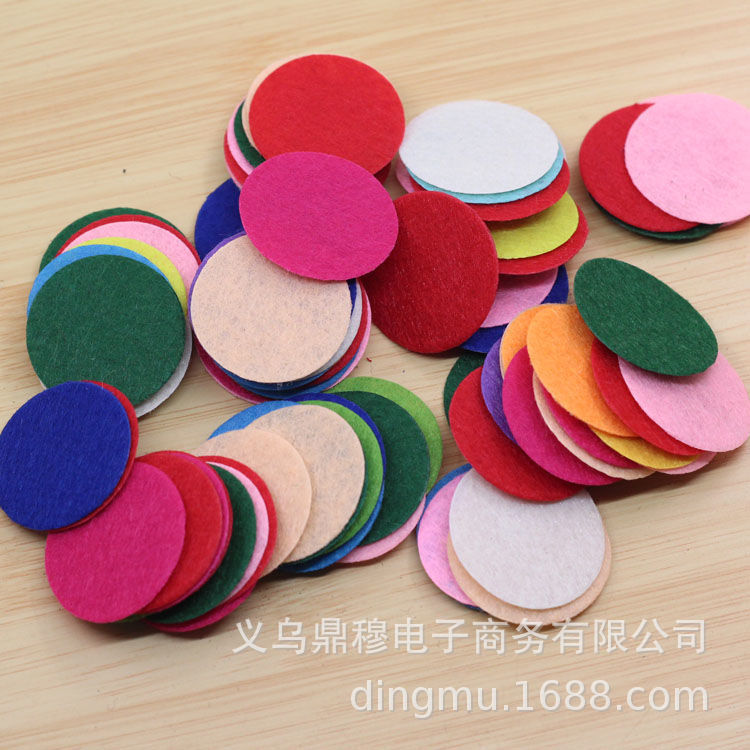 Picture of DIY Headwear Accessories Gasket Film Round Black and White Color Non-woven Felt