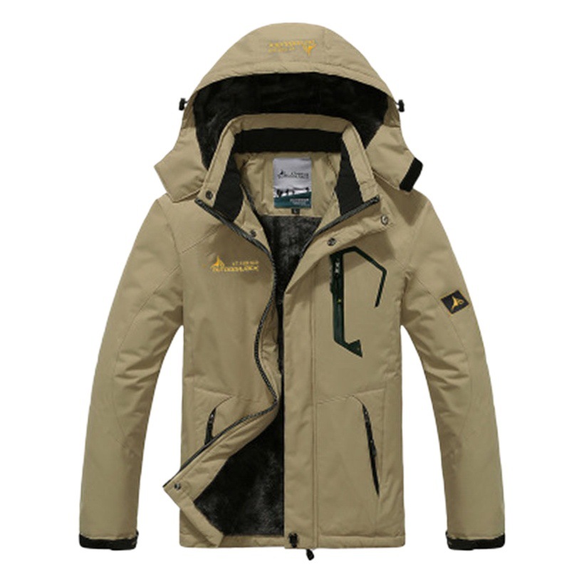 Amazon wish Explosions Couple Outdoor Hooded plus size fleece-lined Thickened Windproof Warm Cotton Jacket for Men