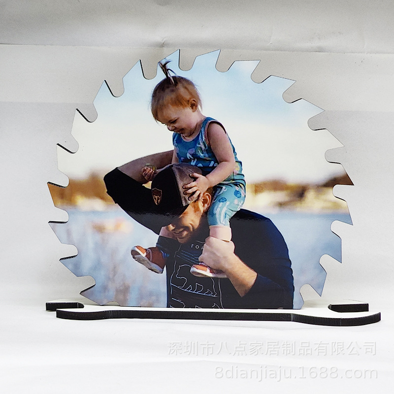 Father's Day New phase plate saw blade wrench sublimation wood print personality pattern MDF table