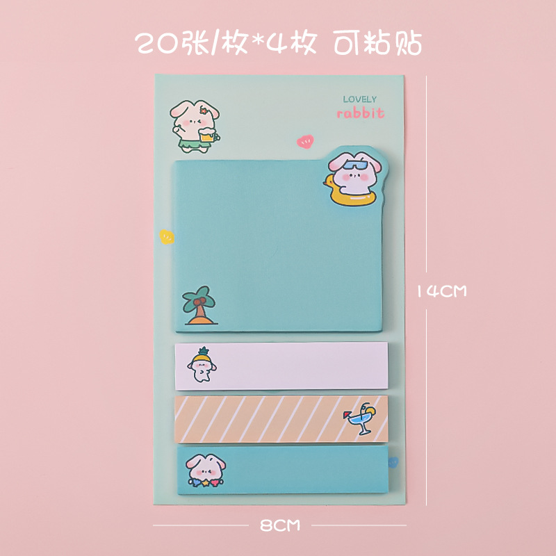 Picture of Cartoon Cute Animal Message Sticky Note Student Note Memo Note Pad Pagination Index Sticker Instruction Sticker