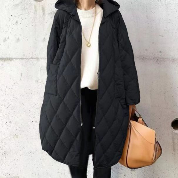 Picture of in stock cross-border explosions women's cotton-padded jacket 2024 autumn and winter new diamond-shaped grid hat cotton-padded jacket pocket coat women's top