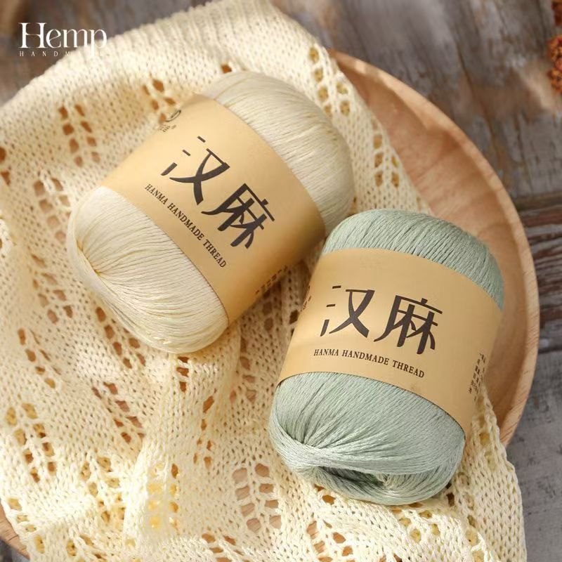 Tencel Yarn Hemp Linen Lace Thread Silk Cotton Knitting DIY Crochet Scarf Sweater Short Sleeve DIY Yarn Ball