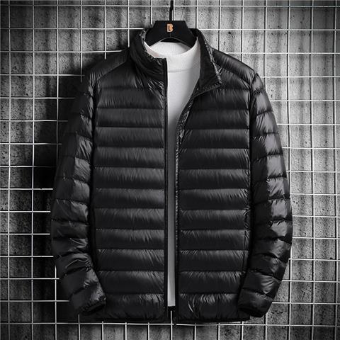 Picture of 2022 autumn and winter new lightweight down cotton-padded jacket men's hooded stand collar short size lightweight young and middle-aged men's coat
