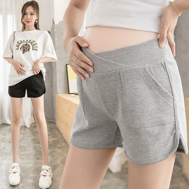 Picture of Pregnant women summer new low waist shorts wide leg pants shorts leggings casual pants pregnant women pants summer women