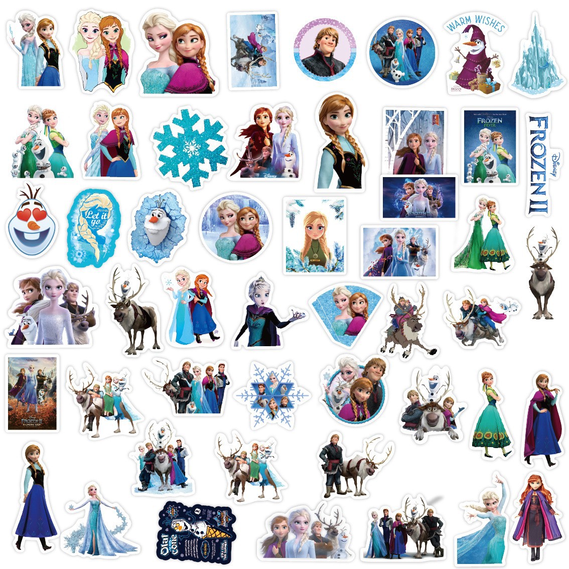 Picture of 50 Cartoon Frozen Princess Aisha Stickers Notebook Water Cup Luggage Phone DIY Decorative Stickers