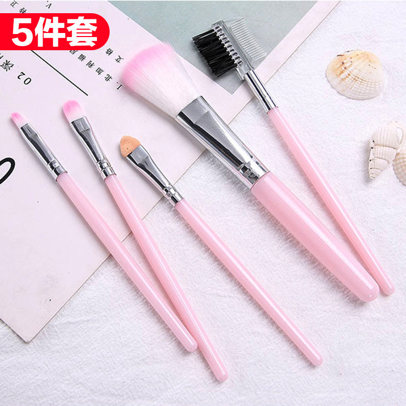 Cross-Border 5 makeup brush face set brush makeup beginner Foundation eye shadow brush professional Foundation eye shadow brush 5 piece set