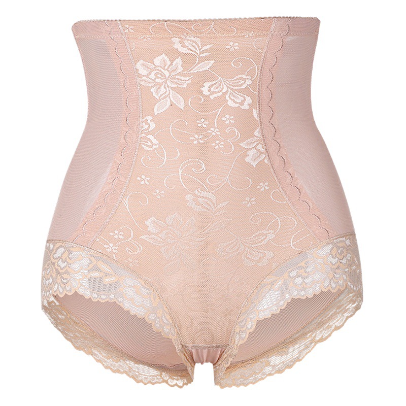 Slim clothing welcome new style side bone anti-roll close-fitting body shaping hip lifting lace foot flower sexy breathable mesh body shaping belly pants