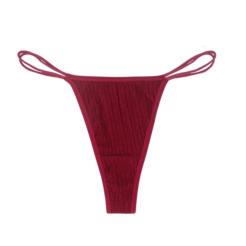 Picture of Cross-border exclusive multi-color multi-size double thin belt low waist thong Europe and the United States new solid color seamless sexy ladies underwear