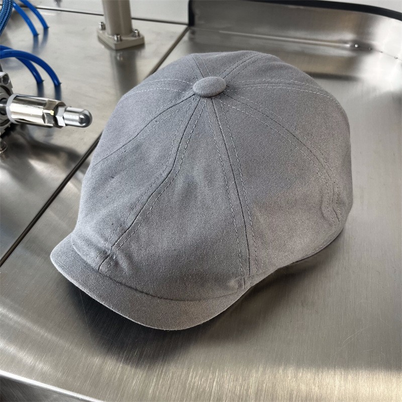 Picture of Retro spring and autumn casual wool British octagonal hat men's peaked cap beret men's trendy autumn and winter girls' newspaper Children's hat
