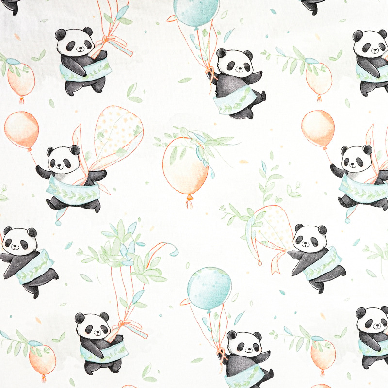 Picture of Bamboo Cotton Jacquard Printed Fabric Baby Summer Anti-Mosquito Jumpsuit Bamboo Fiber Fabric 70 Bamboo 30 Cotton Jersey
