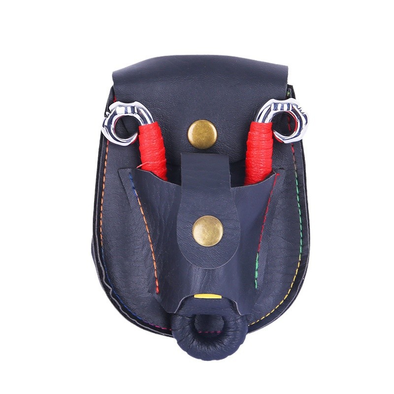 Picture of Outdoor slingshot bag steel ball integrated black brown leather bag durable non-deformation boutique leather case sports waist bag toy