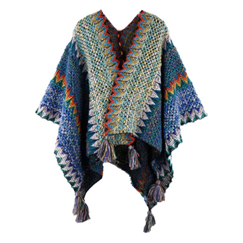 Yunnan Lijiang Travel Shawl Clothes Ethnic Style Xu Hongdou Same Style Cloak with Thickened Cloak for Women