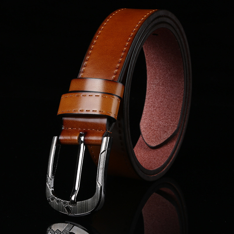 Picture of New European and American casual Joker men's pin buckle belt PU washed microfiber belt pants belt stall supply wholesale