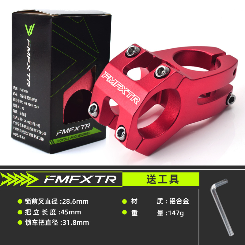 Picture of Bicycle Stem Faucet Handlebar Accessories Road Bike Short Stem Cycling Mountain Bike Cut Out Riser 31.8 Stem