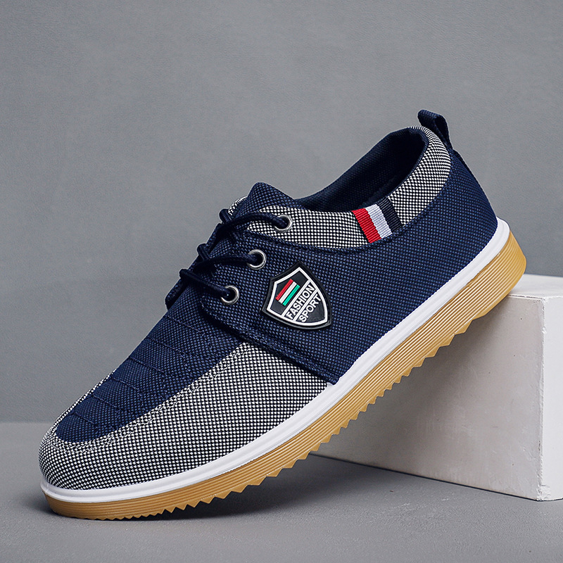 Old Beijing Cloth Shoes Men's Dad Work Shoes Casual Board Shoes Korean Men's Shoes Foreign Trade plus size Fashion Oxford Canvas Shoes