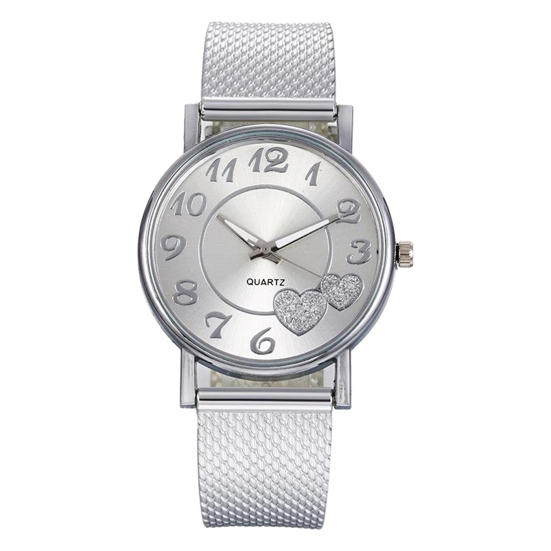 Manufacturer Wholesale Aliexpress Hot Selling Heart-Shaped Fashion Casual Mesh Belt Quartz Watch Trendy Couple Watch