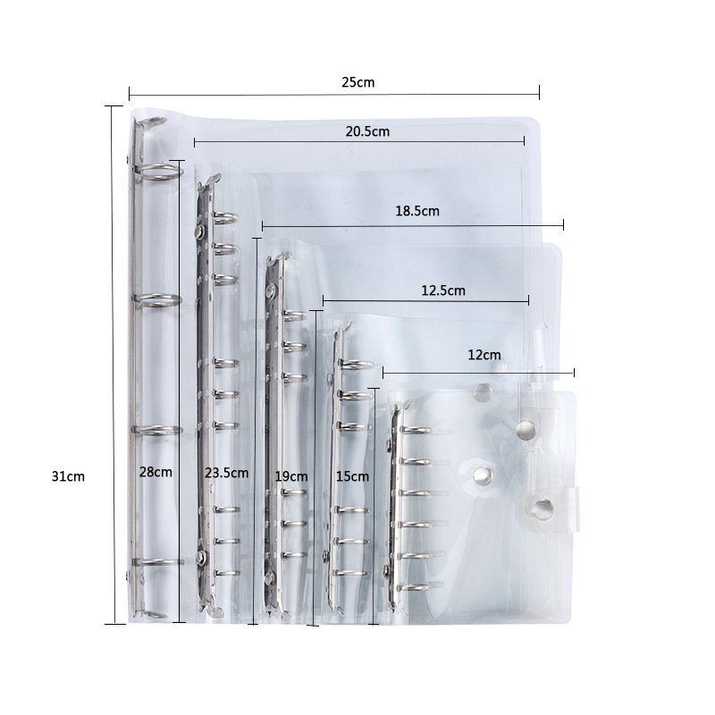 Picture of Spot Loose-Leaf Book Shell Notebook Simple Pvc Hand Ledger A5A6A4A7B5 Notepad Transparent Loose-Leaf Book