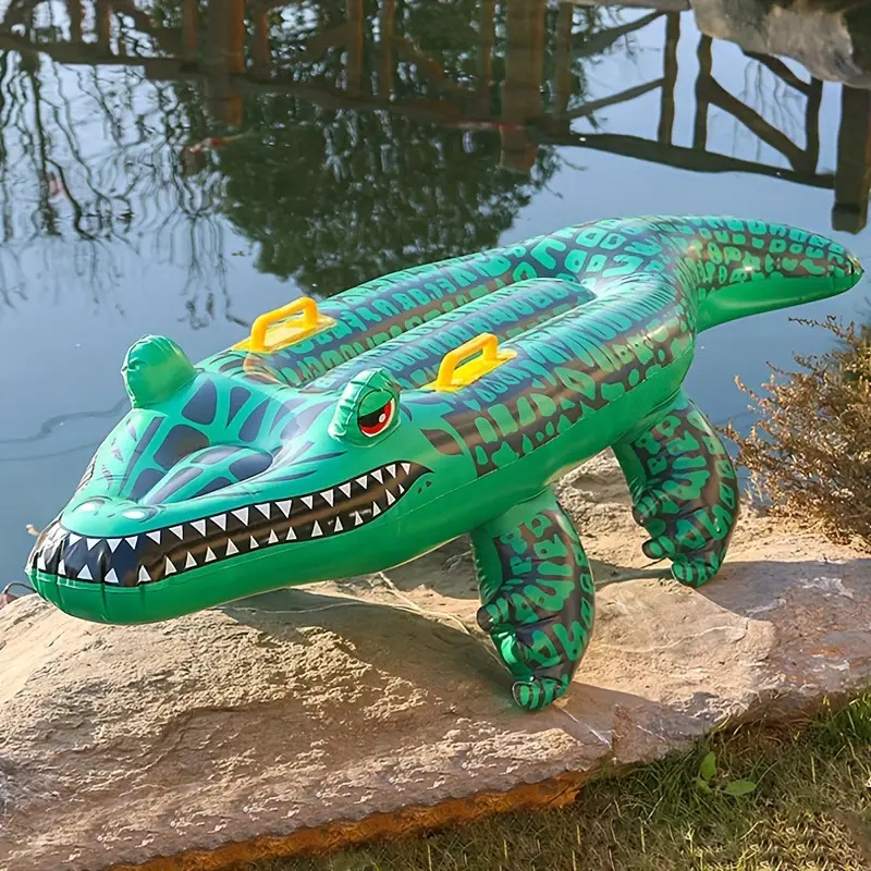 Manufacturers in stock PVC inflatable alligator surfboard water drifting floating row outdoor swimming equipment mount water ski