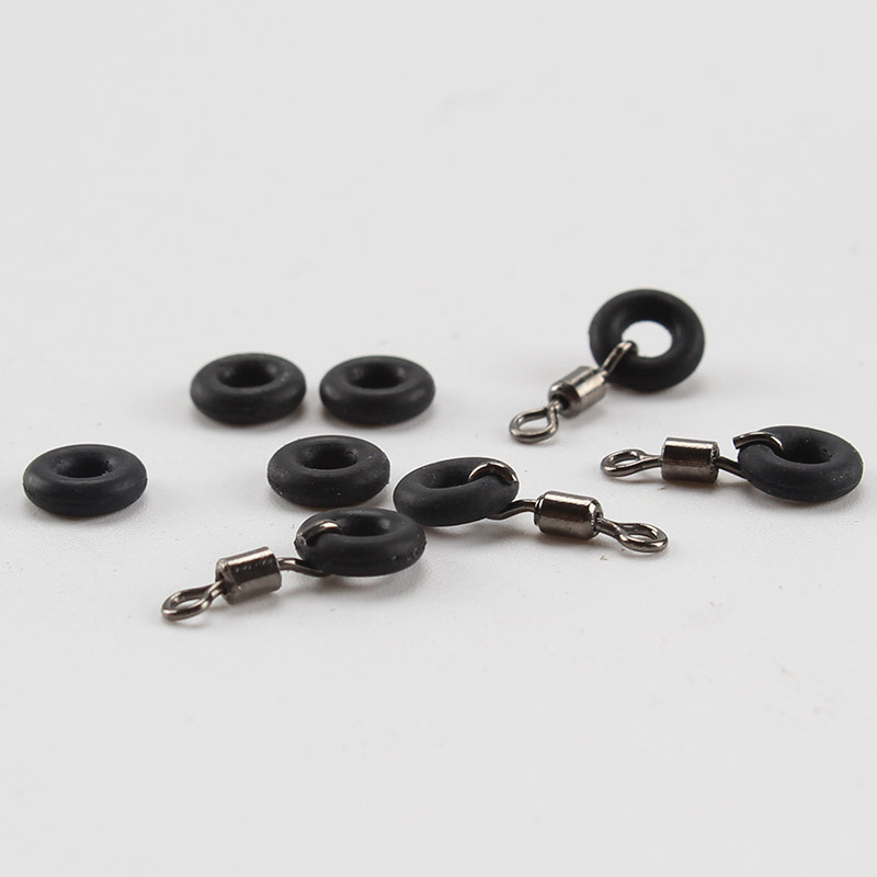 Picture of Aohu opening eight ring with rubber ring American swivel fishing connector fishing gear accessories