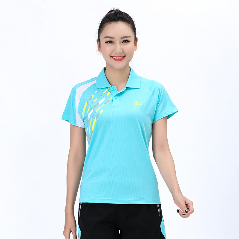 Summer new dry breathable sweat-absorbent factory wholesale outdoor competition casual short sleeve badminton clothes for women