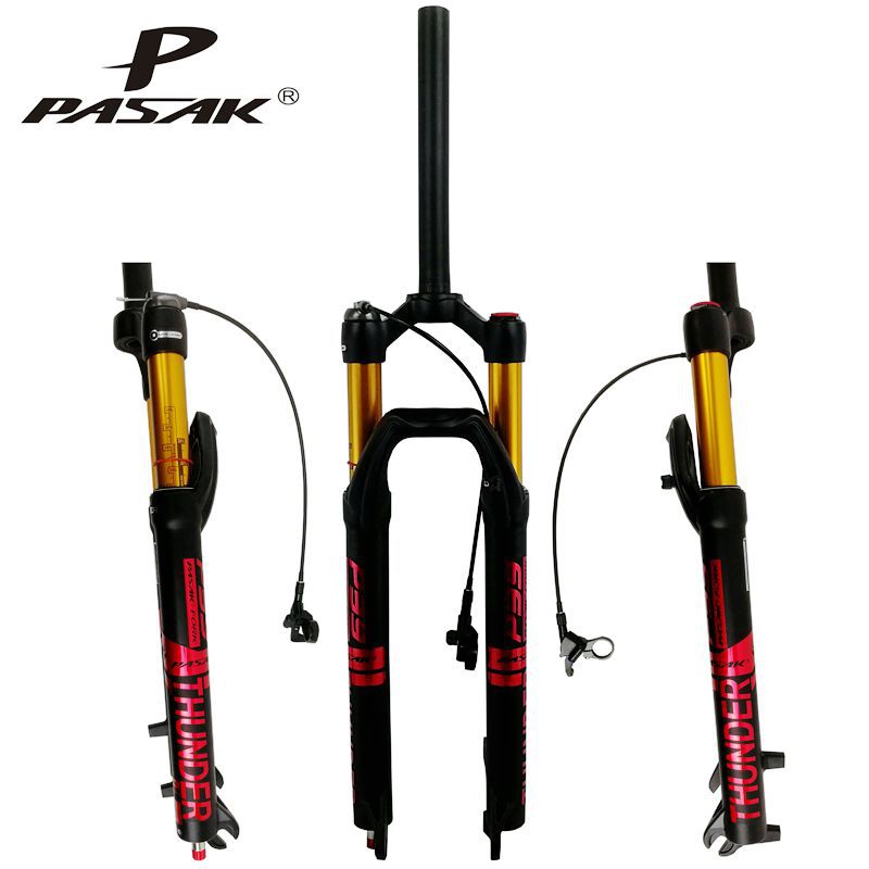 PASAK PASAK Mountain Bike Air Fork Bicycle Front Fork 27.5 29-inch Magnesium Alloy Aluminum Alloy Shoulder Control Wire Control