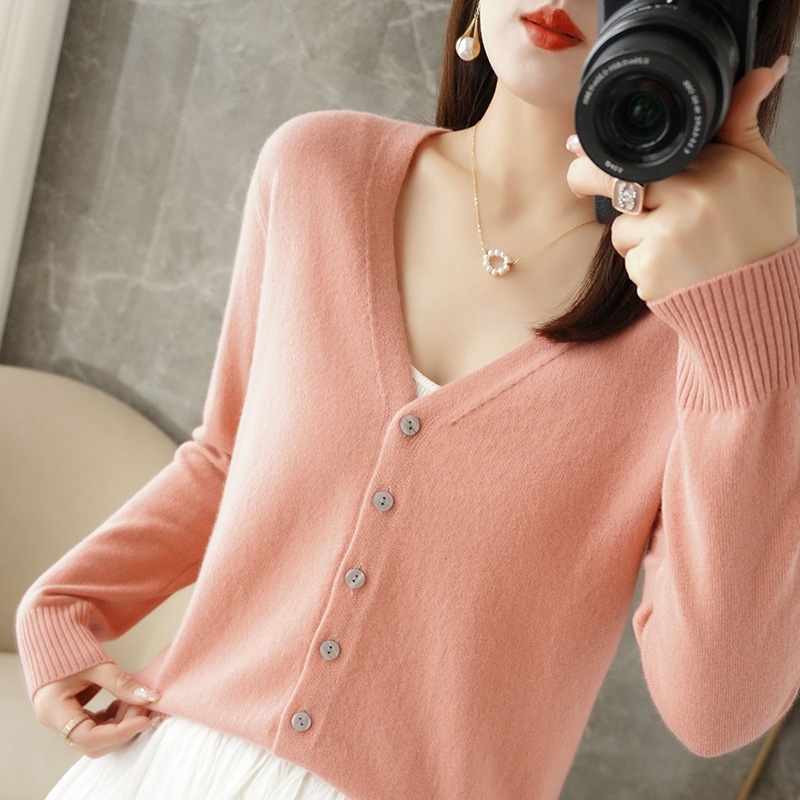 Picture of Knitted Cardigan, Large Size Sweater Cardigan, Women's Loose Cardigan, Short Autumn and Winter Outwear, Women's Long-Sleeved Jacket Base