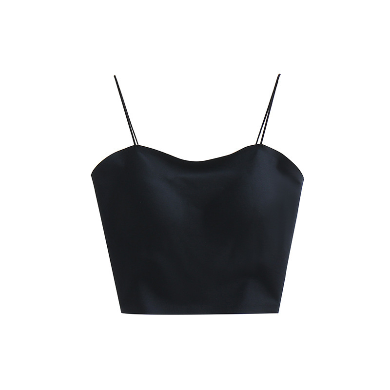 Picture of Sling Small Vest Women's Ice Silk Beautiful Back Underwear with Chest Pad One-piece Bra Summer Thin Inner Top Tube Top Outer Wear