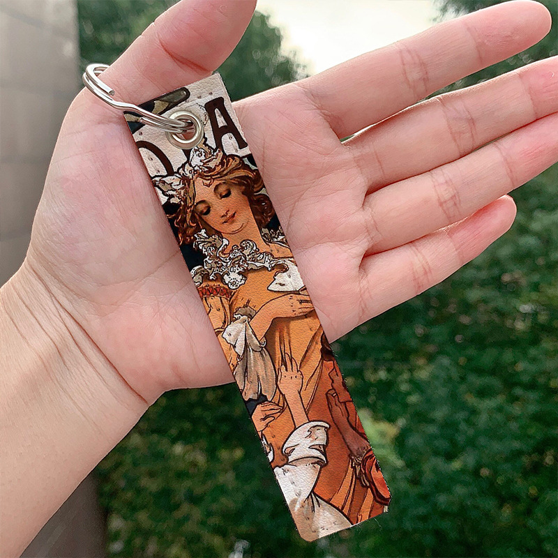 Picture of Amazon Cross-Border European and American Popular Vintage Alphonse Mucha Mucha Mucha Keychain Wholesale