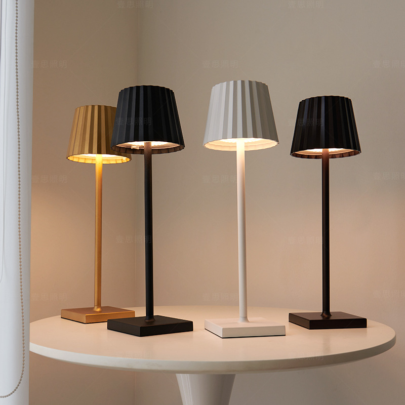Amazon Poldina pleated rechargeable table lamp USB bar KTV modern simple cross-border exclusive for new wholesale