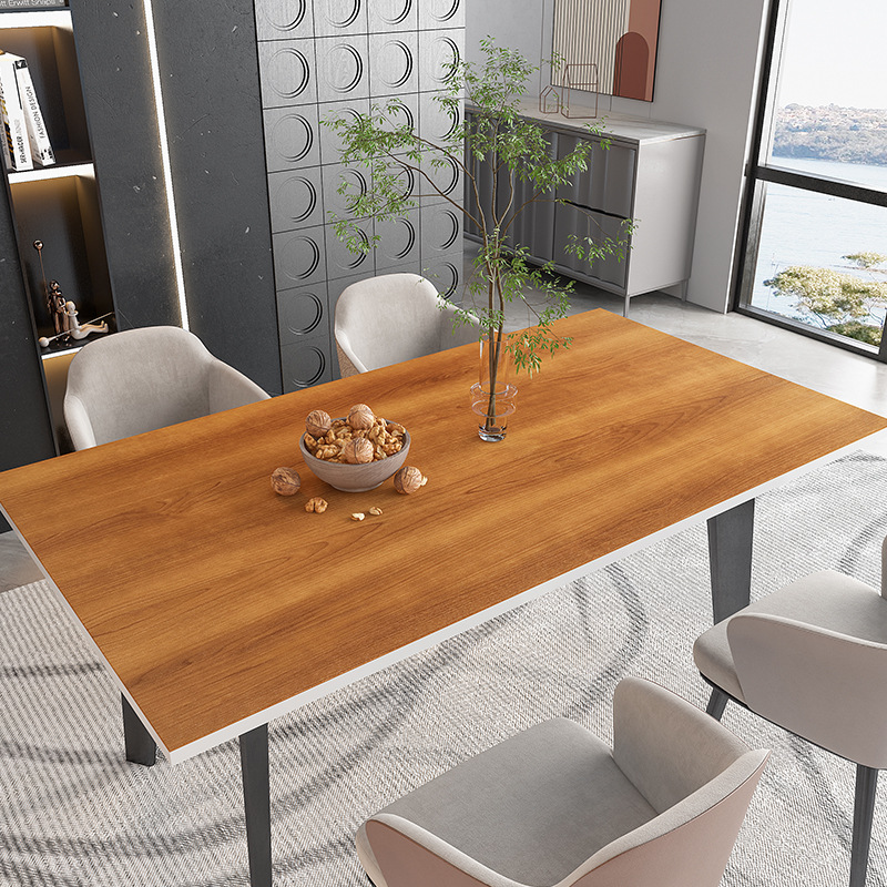 Leather table mat PVC waterproof oil-proof thickened double-sided leather tea table table mat TV cabinet cover cloth table runner wood grain
