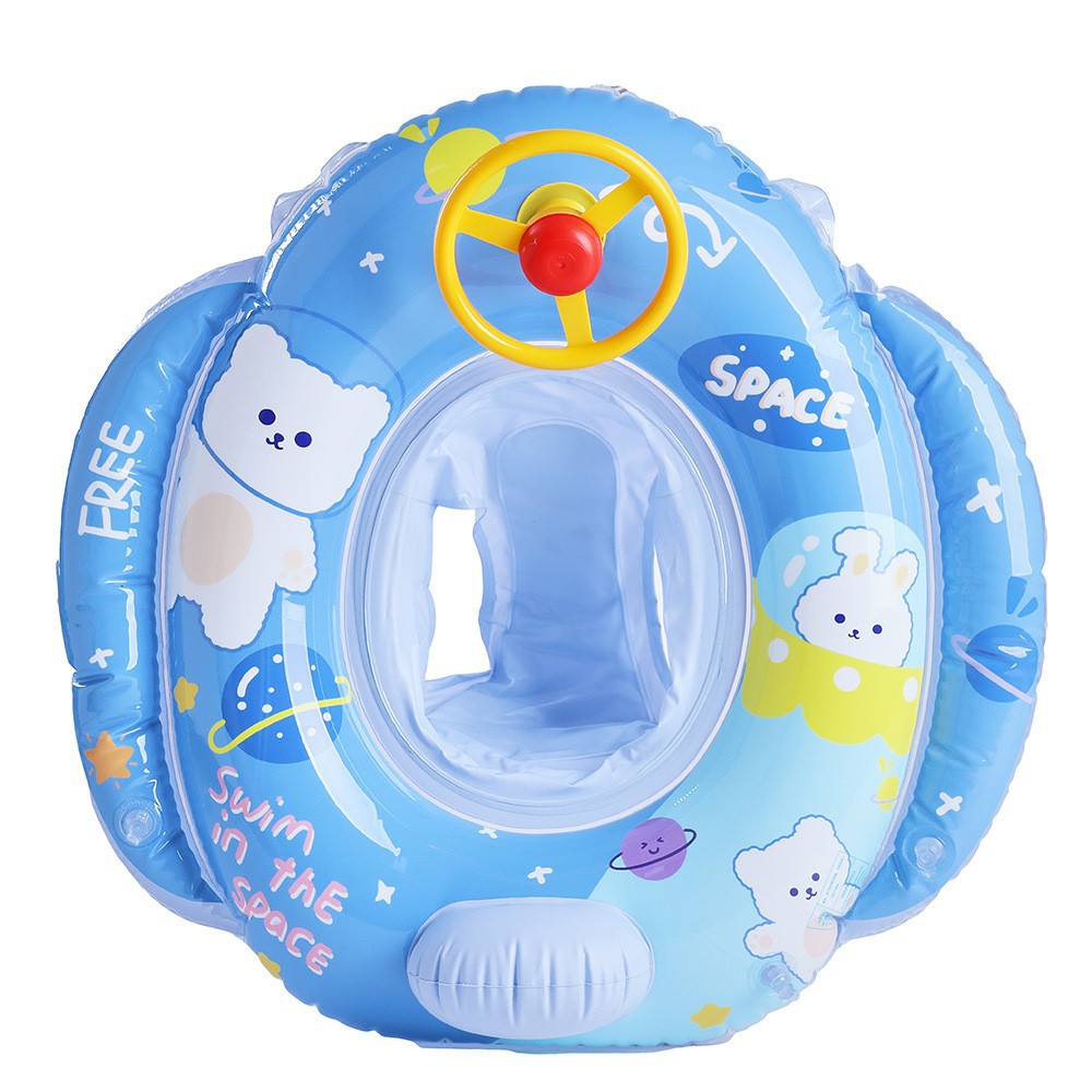 Picture of Children's swimming ring armpit ring seat ring 1-6 years old children's aircraft steering wheel inflatable Mount baby 2 boys and girls