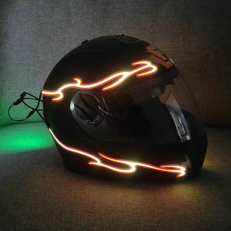 Picture of Motorcycle Helmet Cold Light Strip Helmet Decoration Adhesive Light Strip
