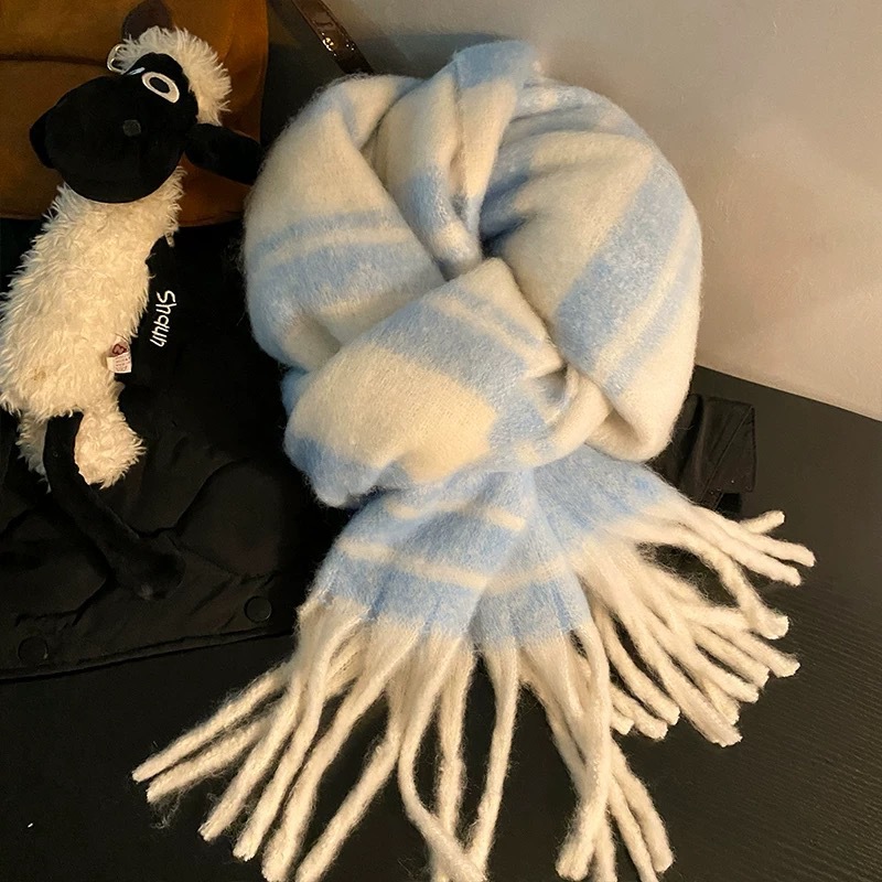 Picture of Cross-border solid color new imitation cashmere scarf women's autumn and winter thickened warm shawl solid color student scarf men's wholesale