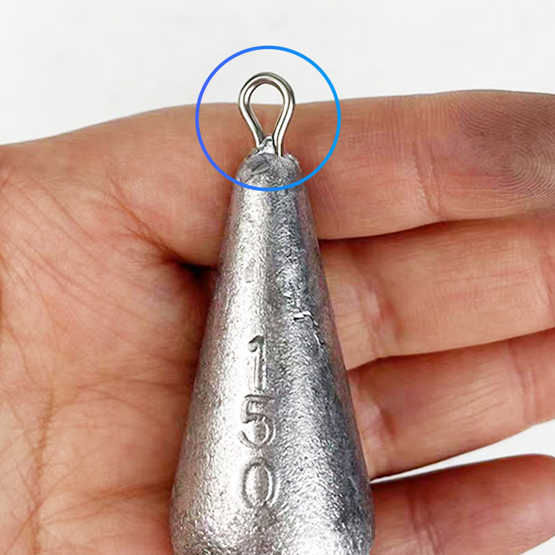 Picture of Fishing gear lead pendant water drop with ring lead pendant lead weight string hook foot gram lead pendant fishing lead pendant fishing gear accessories water drop lead pendant