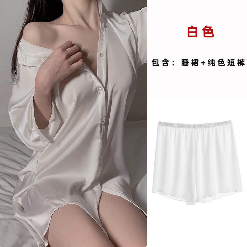 Picture of Ziqu boyfriend style shirt sexy plus size sexy pajamas pure desire women's thin nightdress home wear suit 6161