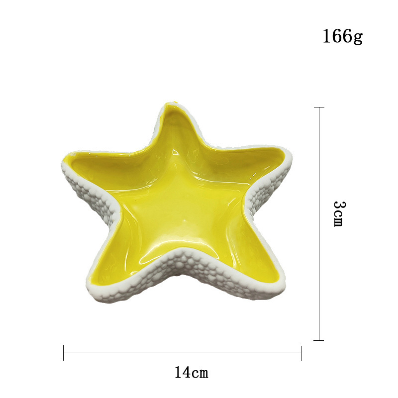 Picture of Mediterranean Sea Star Conch Shell Ceramic Ornaments Storage Basin Ocean Ashtray Hydroculture Bottle Hamster Nest Landscape