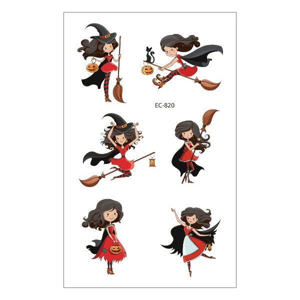 Picture of New Halloween Tattoo Sticker Funny Cartoon Fun Children Tattoo Sticker Disposable Tattoo Sticker Disposable