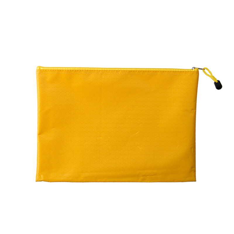 Picture of Oxford cloth football pattern zipper bag waterproof material file bag student tutorial bag a4 file bag printable logo
