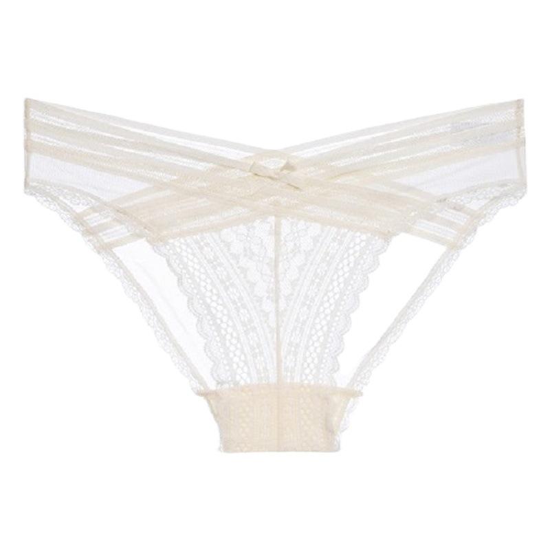 European and American Comfortable Breathable Sweat-Absorbing Briefs Sexy Lace Pure Cotton Bottom Panties for Women