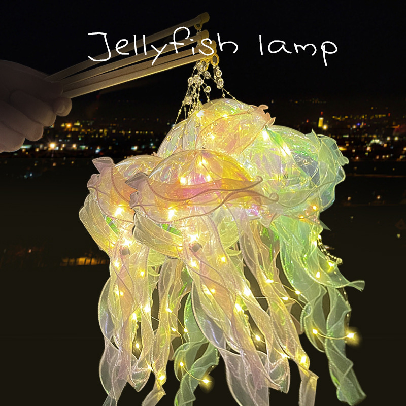 Picture of Little Red Riding Book with Finished Luminous Jellyfish Lantern diy Push Night Market Portable Mid-Autumn Lantern Girl's Room Hanging
