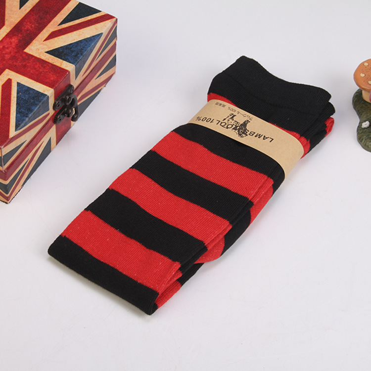 Picture of Spring Japanese Women's Socks All-match Striped Long Socks cosplay Anime Over-the-Knee Socks