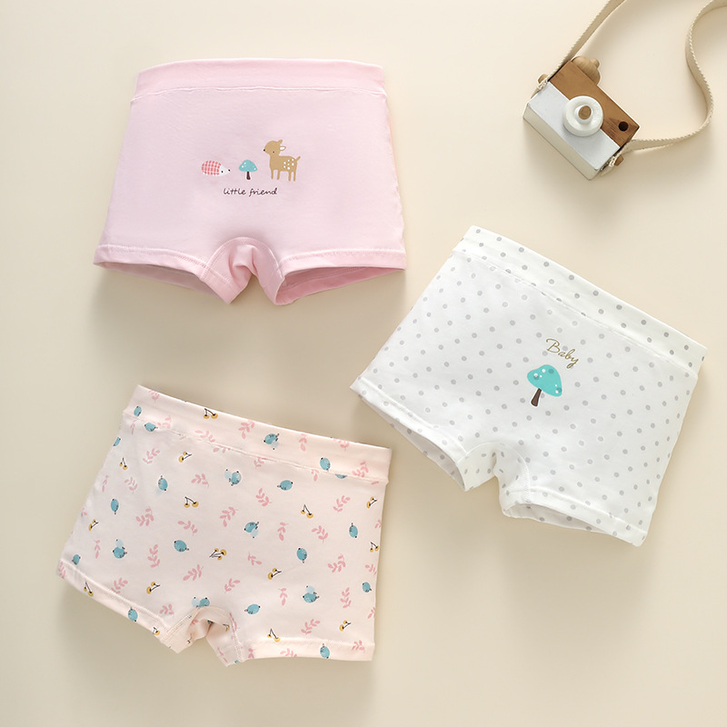 Picture of Girls' boxer briefs pure cotton class a children girls' baby girls' boxer shorts medium and large children's shorts wholesale