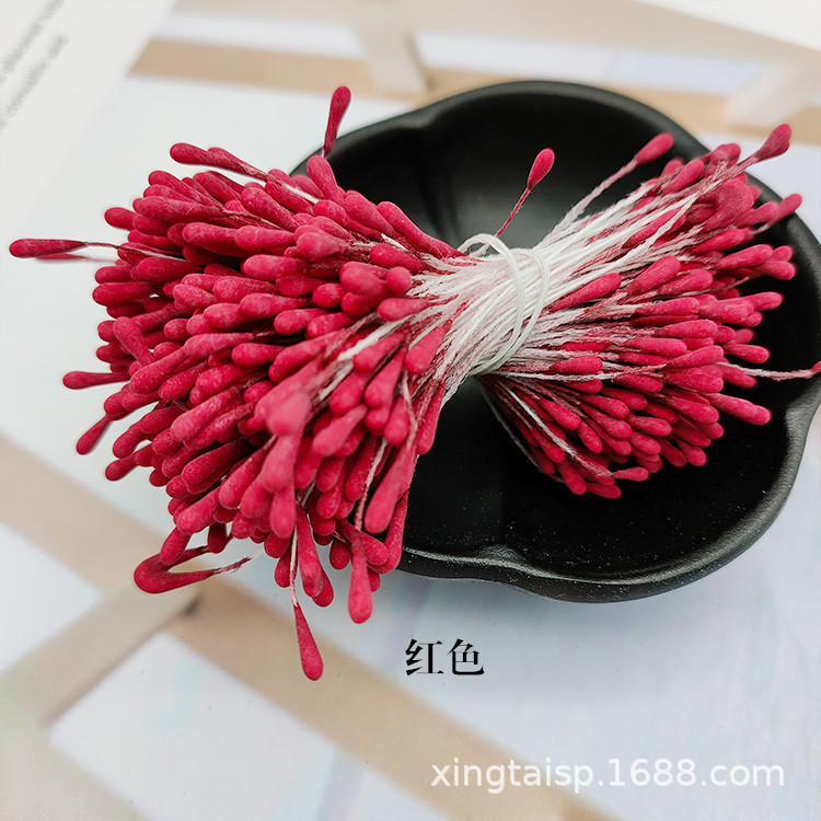 Picture of Wholesale Korean Style Handmade DIY Hair Accessories High Simulation Flower Stamens Material 2mm Matte Round Match Head Flower Heart Flower Stamens