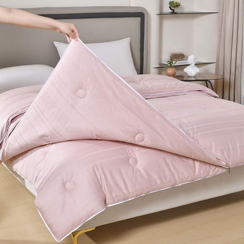 Picture of Cotton A mother and child quilt two-in-one zipper style thickened warm tribute satin jacquard winter quilt single double spring and autumn quilt core 4