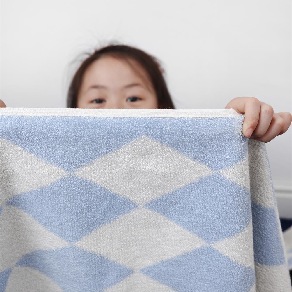 Picture of Pure Cotton Class A Combed Cotton Towel Retro Two-color Bathroom Absorbent Bath Towel Adult Bathrobe Towel Slippers